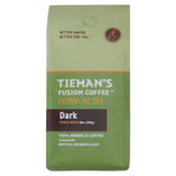 Tieman's Dark Fusion Whole Bean Coffee 10oz – French Roast with Matcha, Rooibos & Goji, Low Acid