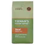 Tieman's Semi-Dark Decaf Ground Coffee 10oz – Water-Processed, Low Acid, with Matcha, Rooibos & Goji